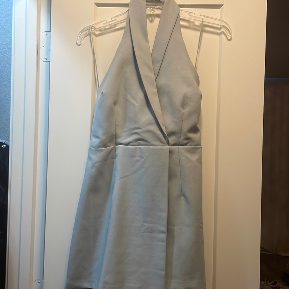 Mint Green Abercrombie Collared Vest Romper